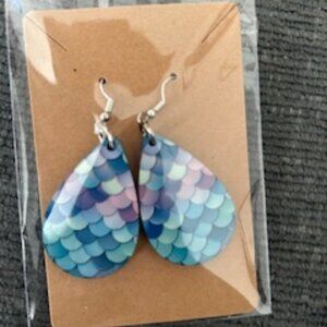Mermaid Scale Teardrop Earrings - NWT (1/$10 or 2/$15)